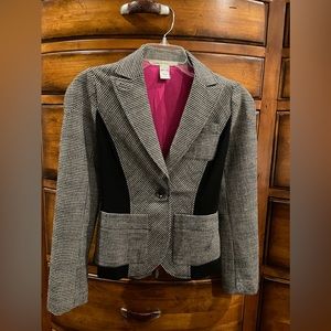 DIANE VON FURSTENBERG Houndstooth Blazer Sz 0